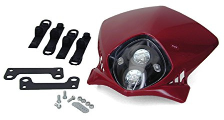 TNTTU Tête de Fourche en Bi Halogène Duke YM3241, Rouge