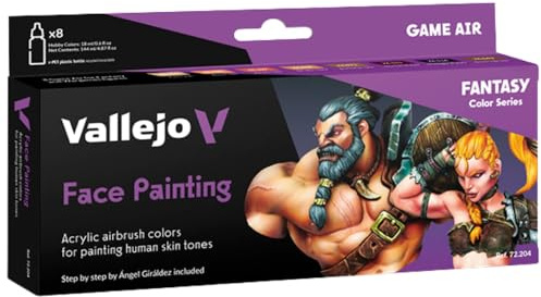 Acrylicos Vallejo Face Painting Game Air,17 ml (Pack of 8)