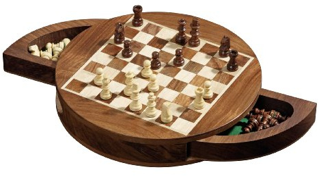 Philos 2729 - Runde und magnetische Schachkassette, Feld, 19 mm