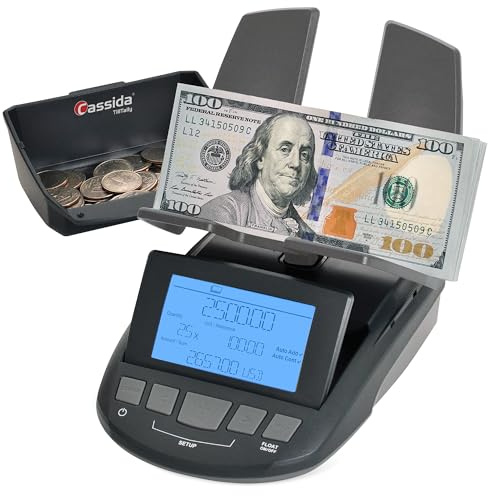 Cassida Professional Money Counting Scale Bill Counter (Till Tally), 1 Pack, Black