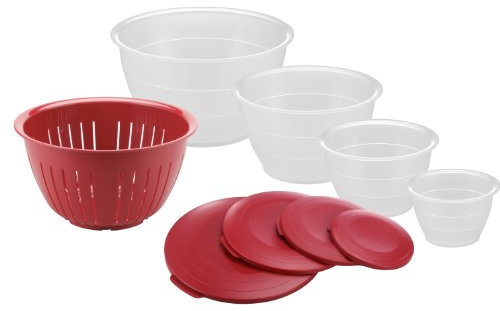 9-tlg. Salatschüssel-Set Olympia rot