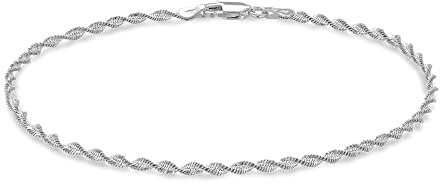 Tuscany Silver Damen Sterling Silber 2.4mm Twist Herringbone Kettenarmband