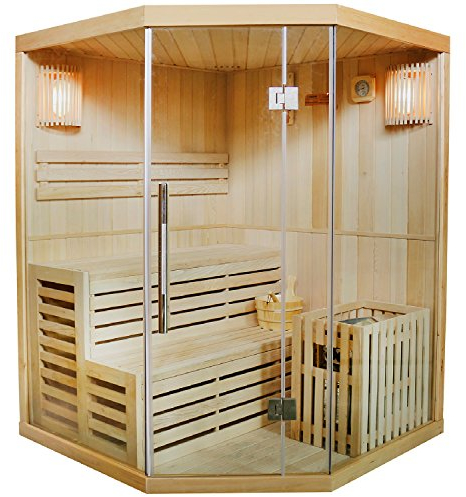 ESPOO Cabine de sauna traditionnelle Sauna Finlandais 6 kW, 150 x 150 cm