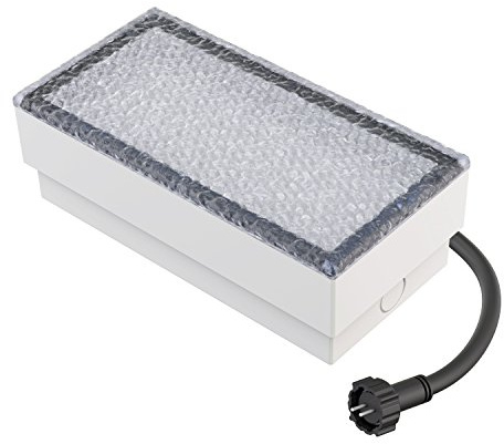 ledscom.de LED Pflasterstein Bodeneinbauleuchte GORGON für außen, IP67, eckig, 20 x 10cm, blau