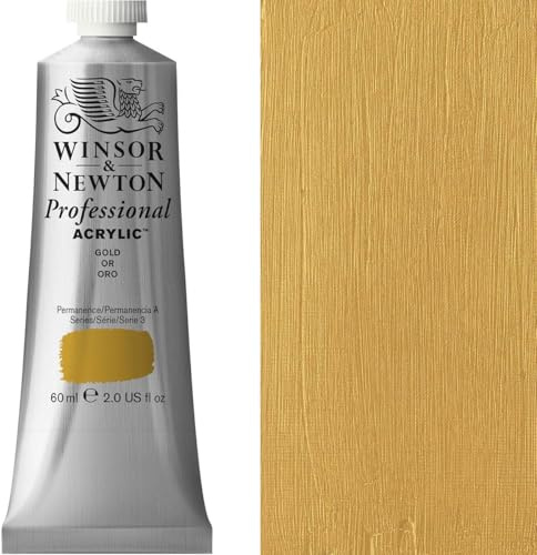 Winsor & Newton Professional Acrylic Paint, 60ml (2-oz) Tube, Gold