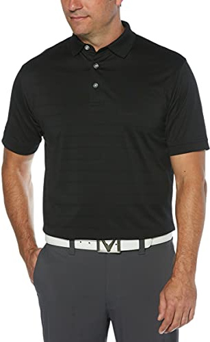 Callaway Men's Short Sleeve Opti-Dri Performance Golf Polo Shirt, Stretch, Moisture-Wicking (Available in Big & Tall), Black, X-Large