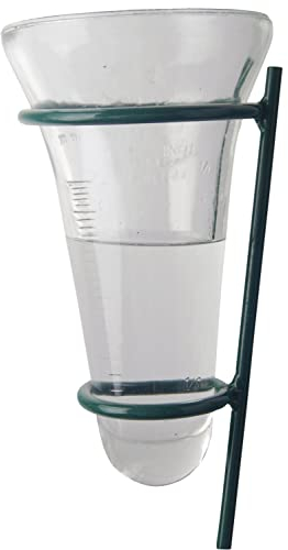 Esschert Design Regenmesser Niederschlagsmesser mit grüner Haltestange NEU
