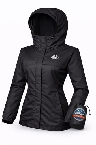 Cox Swain Regenjacke Damen Wasserdicht – Leichte Outdoorjacke mit Kapuze, Winddicht & Atmungsaktiv, Packbare Regenjacke mit verschweißten Nähten, 3000 mm Wassersäule, Regenmantel Damen