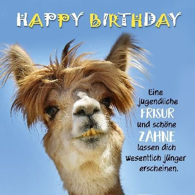 Depesche 3D Klappkarte 047 Happy Birthday Eine Jugendliche Frisur.