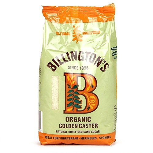 Billingtons Organic Golden Caster Sugar 500g (Pack of 4)