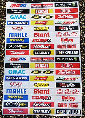 screenprint SLOTCAR SCALEXTRIC NASCAR STOCKCAR 1/32nd Barrier Aufkleber Zeichen Zeichen x52