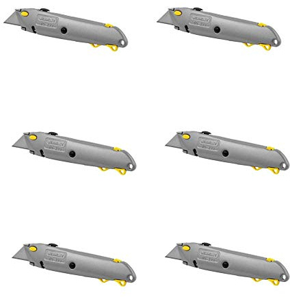 Stanley 10-499 6 in. Quick Change Retractable Utility Knife 6-Pack