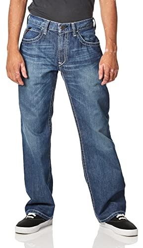 ARIAT Flame Resistant M4 Low Rise Basic Boot Cut Jean – Men’s Durable Work Jeans