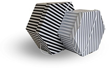 Wedding Hat Storage Box. 2 sizes Medium & Large. Black & white or Silver & White (Medium, Black & White)