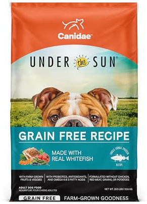 Canidae Under the Sun Premium Dry Dog Food For Puppies, Adults and Senior Dogs, Whitefish Recipe, 23.5 lbs, Grain Free