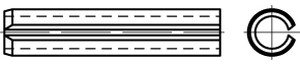 DIN 1481/ISO 8752 Spannstifte, schwere Ausführung 1.4310 10 x 100 rostfreiei S 50 Stk