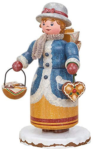 Hubrig Volkskunst Räuchermännchen Winterkinder Lebkuchenhändlerin - 20 cm