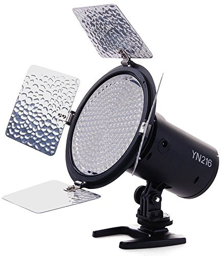 YONGNUO YN216 3200K-5500K LED Videoleuchte Kamera Aufnahme mit 4 Farbplatten für Canon Nikon DSLR-Kamera