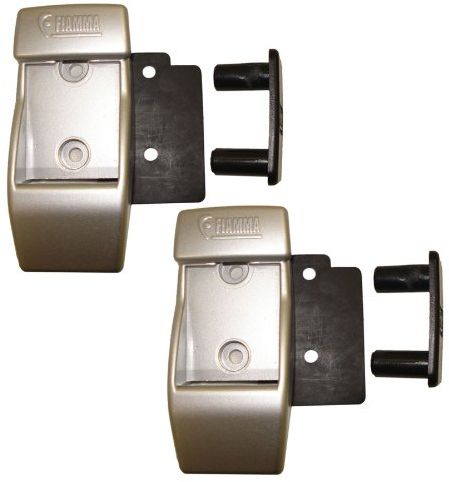 Fiamma 98655-728 WALL BRACKETS – Wandhalterungen Alu - silber, 97 x 111 x 36 mm