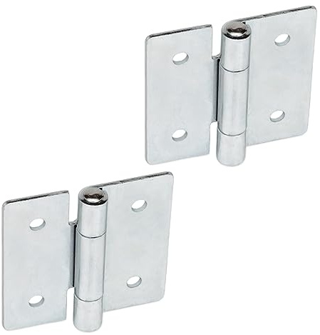 Ganter Normelemente | Blechscharniere - GN 136-ST-40-40-B | Stahl verzinkt, blau passiviert | Stift Edelstahl | 2 Stück