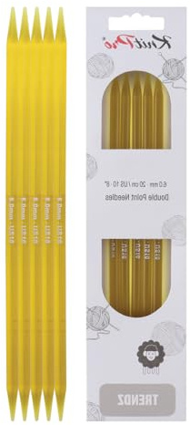 KnitPro Trendz dubbelspetsiga nålar 20 cm (8 tum) | 6,00 mm