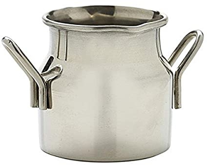 Genware NEV-MMC25 Mini Stainless Steel Milk Churn, 2.5 oz.