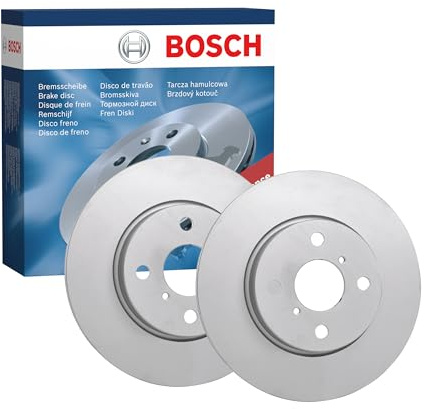 Jeu de disques de frein Bosch BD2106 - Disques ventilés 258 mm - Essieu avant - Certifié ECE-R90 - Bon refroidissement, freinage fiable, protection anticorrosion - 1 jeu de 2 disques