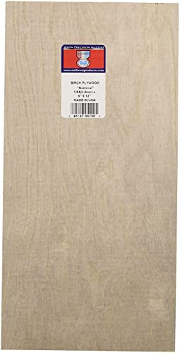 Midwest Products 5120 Birch Plywood, 1/64 x 6 x 12-Inch