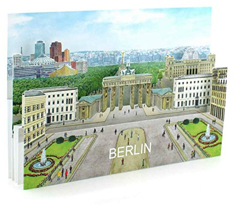 BERLIN Pop-Up-Karte / 3 D-Karte - mit Liebe gemachte Städtekarte, die man als Deko verwenden kann. Eine besondere Berlin-Grusskarte - oder ein schönes Souvenir