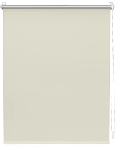 Lichtblick Thermorollo ohne Bohren, Klemmfix, Verdunklungsrollo, Hitzeschutz, Sichtschutz, Wandmontage, Deckenmontage, Rollo für Fenster und Türen 60 cm x 150 cm (B x L), Creme