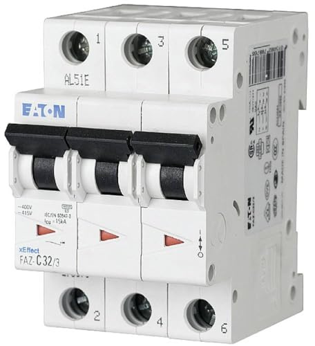 Eaton MCB Leitungsschutzschalter Typ C, 3-polig 16A 400V, Abschaltvermögen 10 kA xEffect DIN-Schienen-Montage