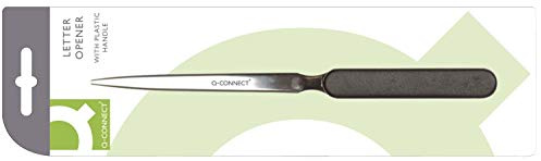 Q-Connect - Abrecartas Con Mango De Plástico Negro