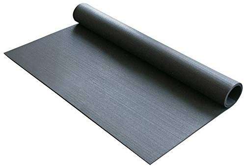 Rubber-Cal Anti-Vibration Washing Machine Mat - 3/8 x 4ft Wide x 5ft Long - Black Rubber Floor Protector