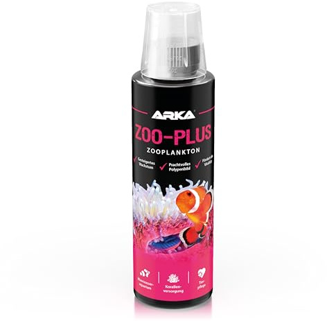 ARKA Zoo-Plus - 236 ml - El plancton alimentario conservado favorece la Salud de corales y Peces en acuarios Marinos.