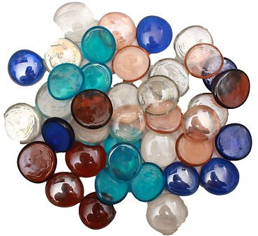 Britwear 70 x Assorted Multi Colour Decorative Glass Pebble Stones Beads Vase Nuggets