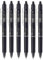 Pilot Black Frixion Clicker Retractable Fine Rollerball Erasable Pens Pen 0.7mm Nib Tip 0.35mm Line BLRT-FR7 (Pack Of 6)