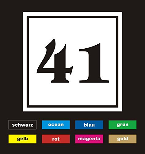 Hausnummer Basic Schild 20 x 20 cm in wetterfestem PVC individuell beschriftet Schwarz