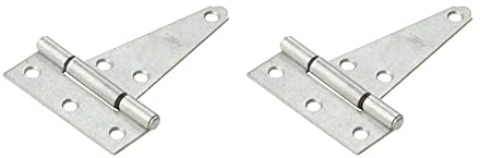 National Hardware N129-346 T-Scharniere, 10,2 cm, verzinkt, 4 Inch