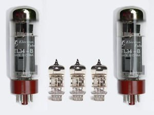 Jellyfish Audio EL34/12AX7/ECC83 - Kit valvole per amplificatore per chitarra Marshall da 50 W, Plexi JTM50 JCM800