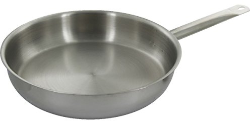 BAUMALU - Poêle à Frire Ligne Professionnelle en Acier Haute Qualité - Chauffe Rapide - Manche Riveté - Idéale Viandes et Légumes - Tous Feux Dont Induction - Ø28 cm