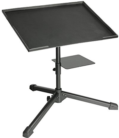 Adam Hall Stands SLT004 Laptopständer mit Interface Ablage für DJ schwarz