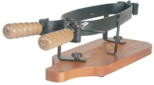 Home Zillo Stringi Prosciutto con Base in Legno, Metallo/Legno, Marrone/Nero
