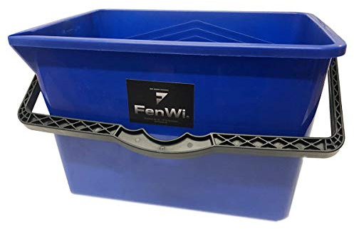 FenWi Kleiner Wischeimer für Fensterreinigung - 13 Liter Rechteck-Eimer 33x23cm - ideal für Kombi-Fensterwischer 25/30cm