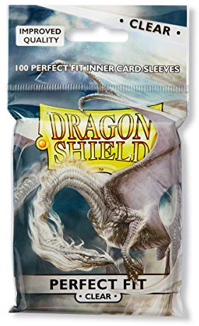 Dragon Shield Perfect Fit Inner Card Sleeves Standard Size (100 CT) – PVC-Free Polypropylene Double-Sleeve Protection Compatible with Pokemon, One Piece & Magic The Gathering – Clear