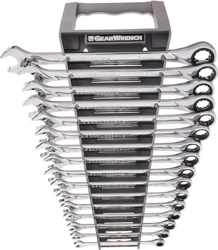 GearWrench XL Ratcheting Combination Metric Wrench Set 16 Pc, 12 Point - 85099