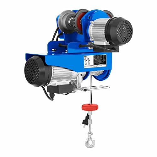 MSW – Hoist Trolley/Cable Winch Combination PROCAT 800 – 540 Watt – up to 1763.7 lbs (800kg) Lifting Capacity - Power Consumption: 230 V / 6.3A – Electric Motor: 1300 Watt – with Strain Relief
