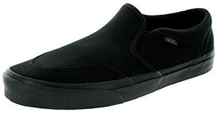 Vans Men's Mn Asher Sneaker, Black Canvas Black B, 12 UK