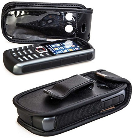 caseroxx Ledertasche für Samsung B2710 | Hochwertige Tasche mit Gürtelclip zum sicheren Tragen am Gürtel, aus Echtleder