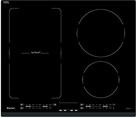 Sauter - SPI6467B - Plaque Induction - Table de Cuisson Encastrable - Noir - 3 Foyers - 7200W - Dimensions Encastrement : 56x49cm - Zone flexible et 14 Positions Cuissons - Fabriqué en France