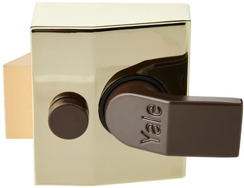 Yale YALP85BLXPB P-85-BLX-PB-40-Deadlocking Nightlatch Brass Finish, High Security with Automatic Deadlock, Brasslux, 40